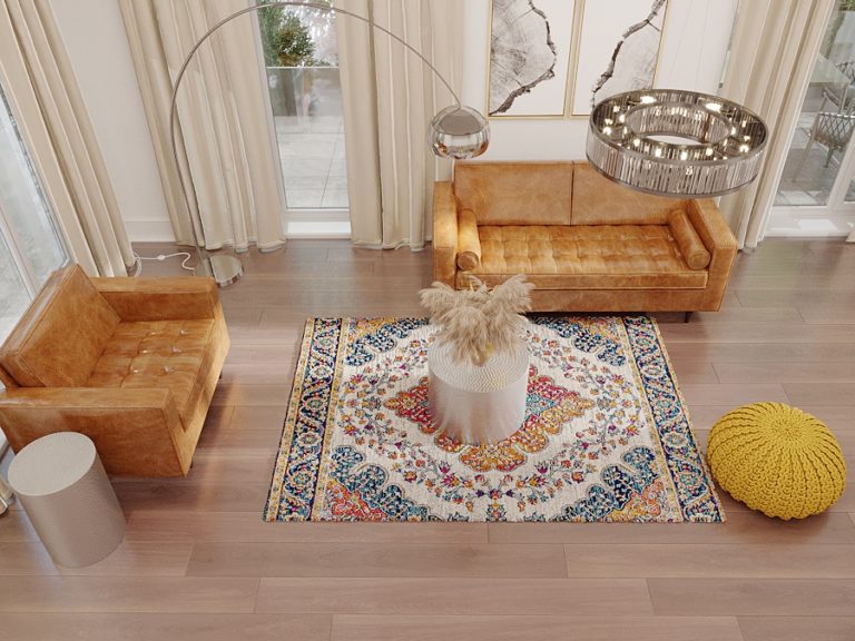 Bohemian-inspired accents for a Minimalist living room that set the right vibe