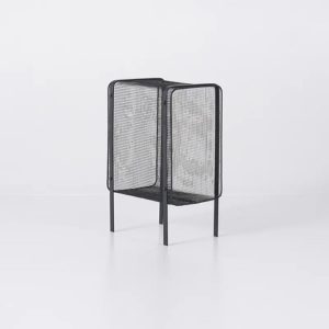 Rectangle black metal magazine rack (21”) by Homary