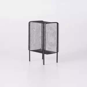 Rectangle black metal magazine rack (21”) by Homary