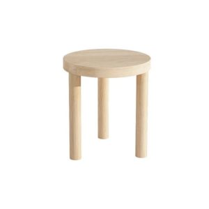 Three-legged round wood end table (17.7”) by Homary