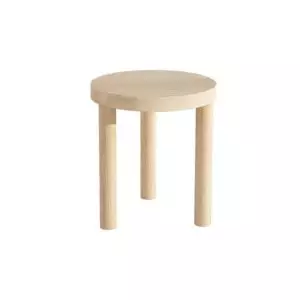 Three-legged round wood end table (17.7”) by Homary