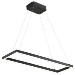 Minimalist black pendant with LED light (48”) by Kuzco Lighting