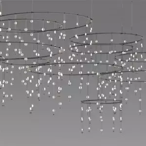 Set of suspending cascade pendants (LED lights) by SONNEMAN Lighting