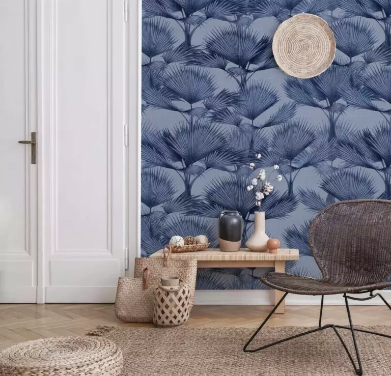 How to Decorate with Blue Peel and Stick Wallpaper