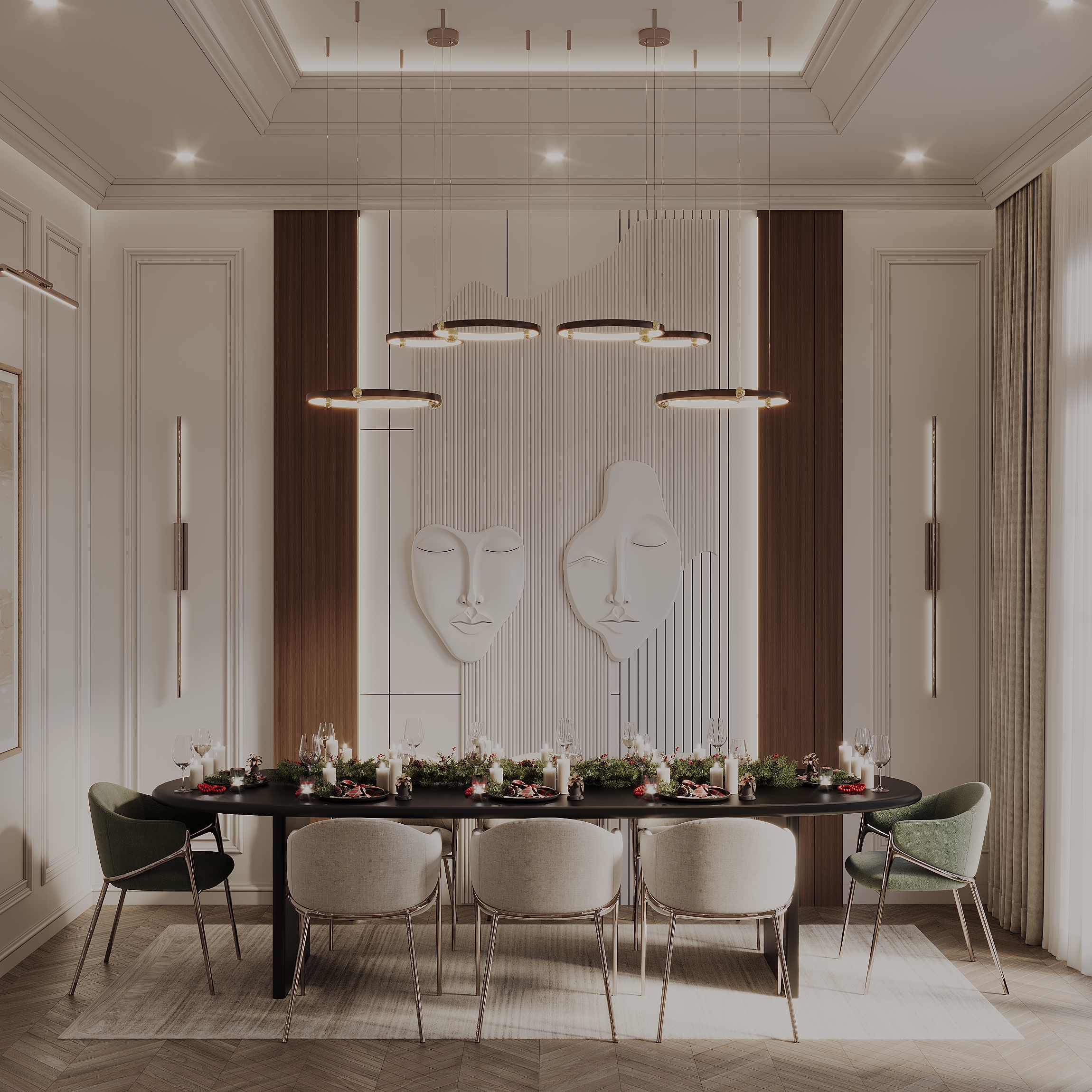 A Modern Christmas Living Room That Glows With Quiet Elegance - Hackrea