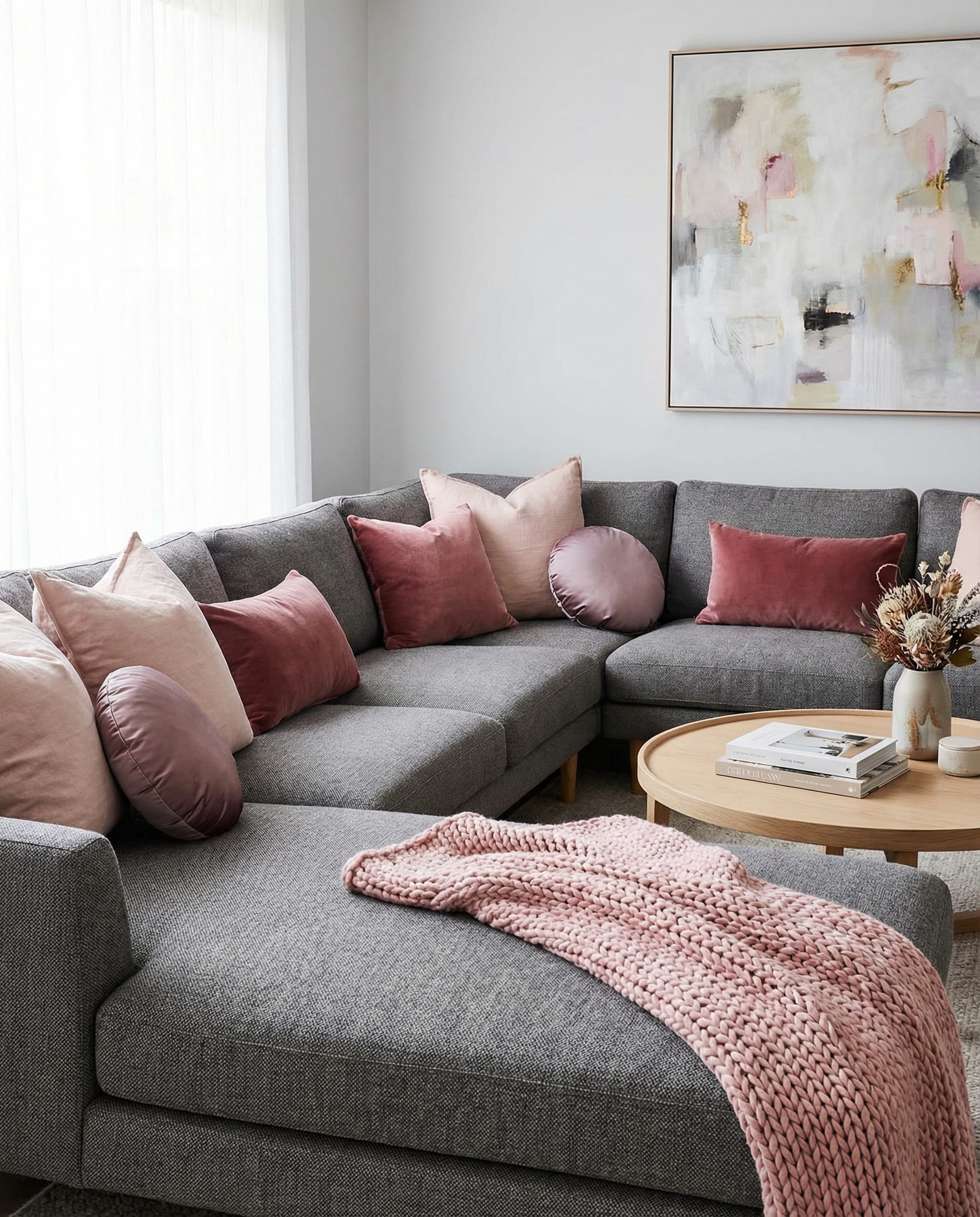 25 Sophisticated Pink and Gray Living Room Ideas (2026 Trends & Guide ...