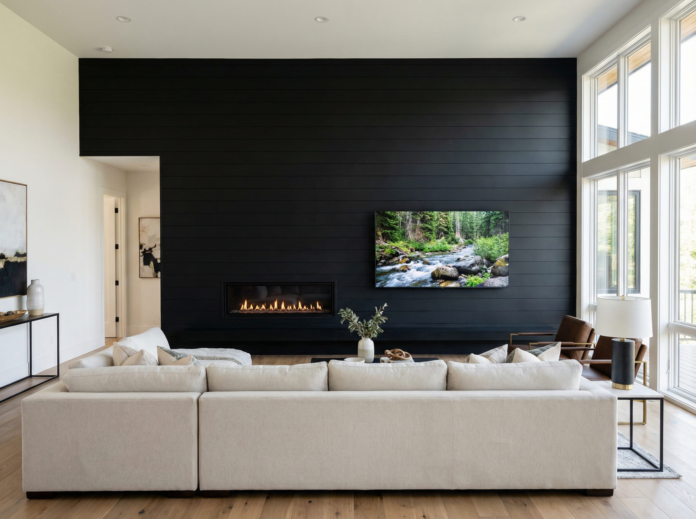 35+ Black Shiplap Fireplace Ideas: A Modern 2026 Design Guide - Hackrea