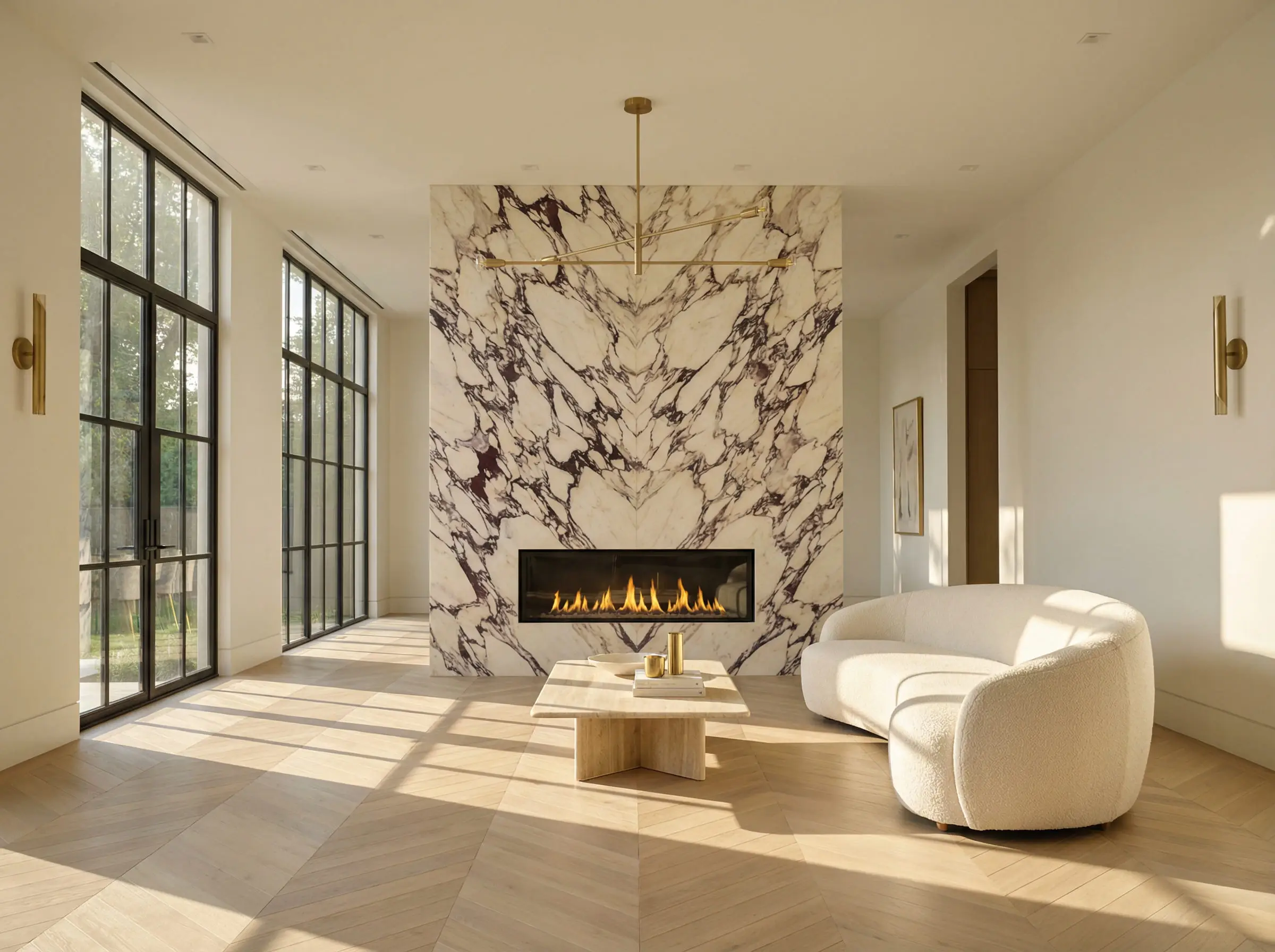 Media & Fireplace Walls example