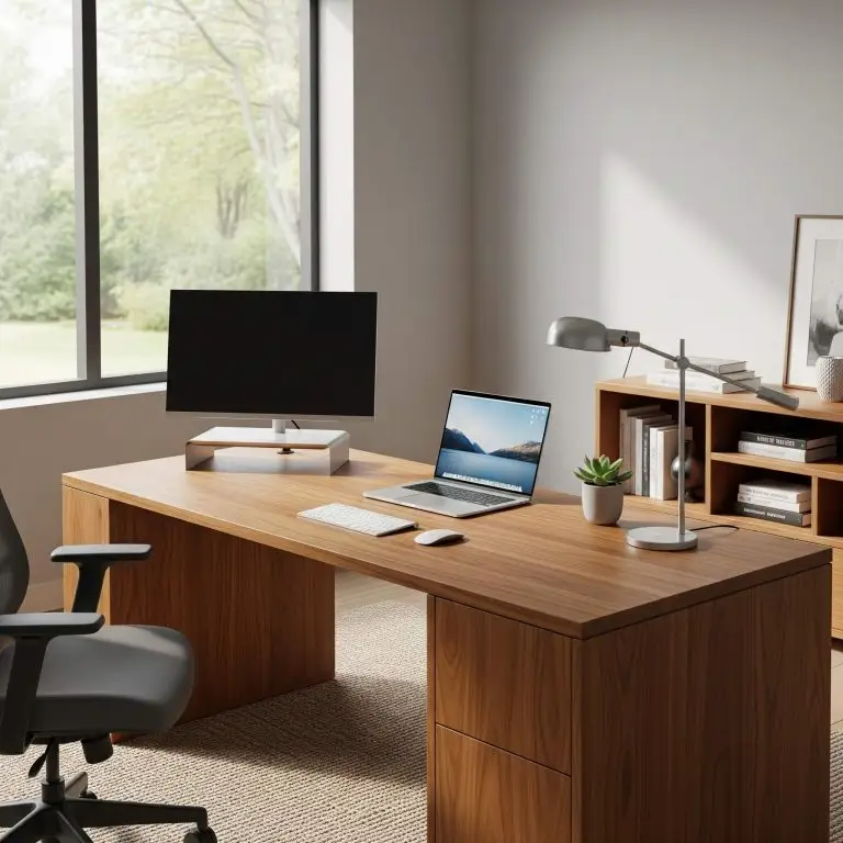 Smart Home Office Setup: Why Hardwood Desks Beat Cheap Laminate Every Time