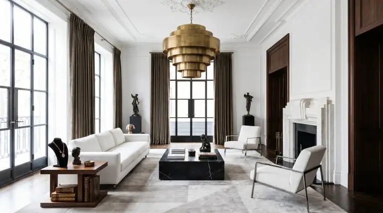 How to Master the Modern Deco Living Room: 14 High-Contrast Styling Pairings