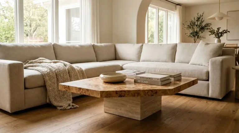 How to Pair a Coffee Table with a Beige Sectional (Without Looking Flat)