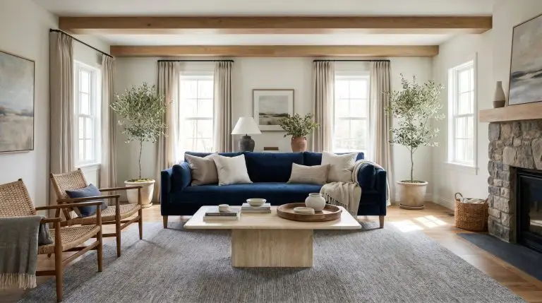 How to Pair the Perfect Coffee Table with a Navy Blue Sofa