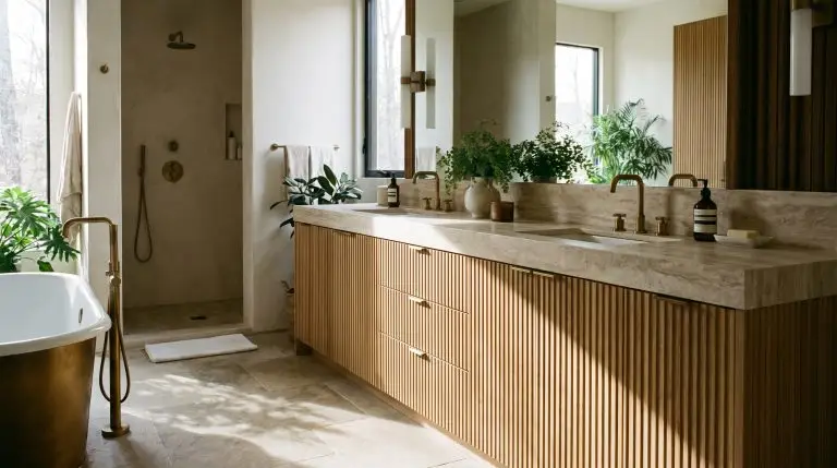 The Fluted White Oak Vanity: Mastering Texture in the Modern Bathroom