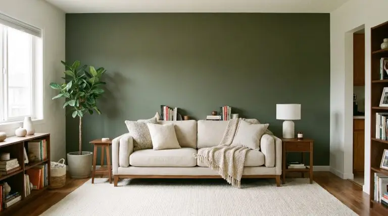 Grounded & Rich: How to Perfect the Olive Green Accent Wall in Your Living Room