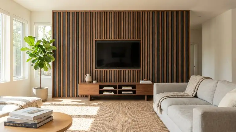 The Ultimate Wood Slat TV Wall Guide: 21 Modern Living Room Ideas