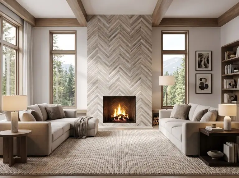 The Complete Guide to Herringbone Fireplaces: Modern Surrounds, Hearths, and Fireboxes