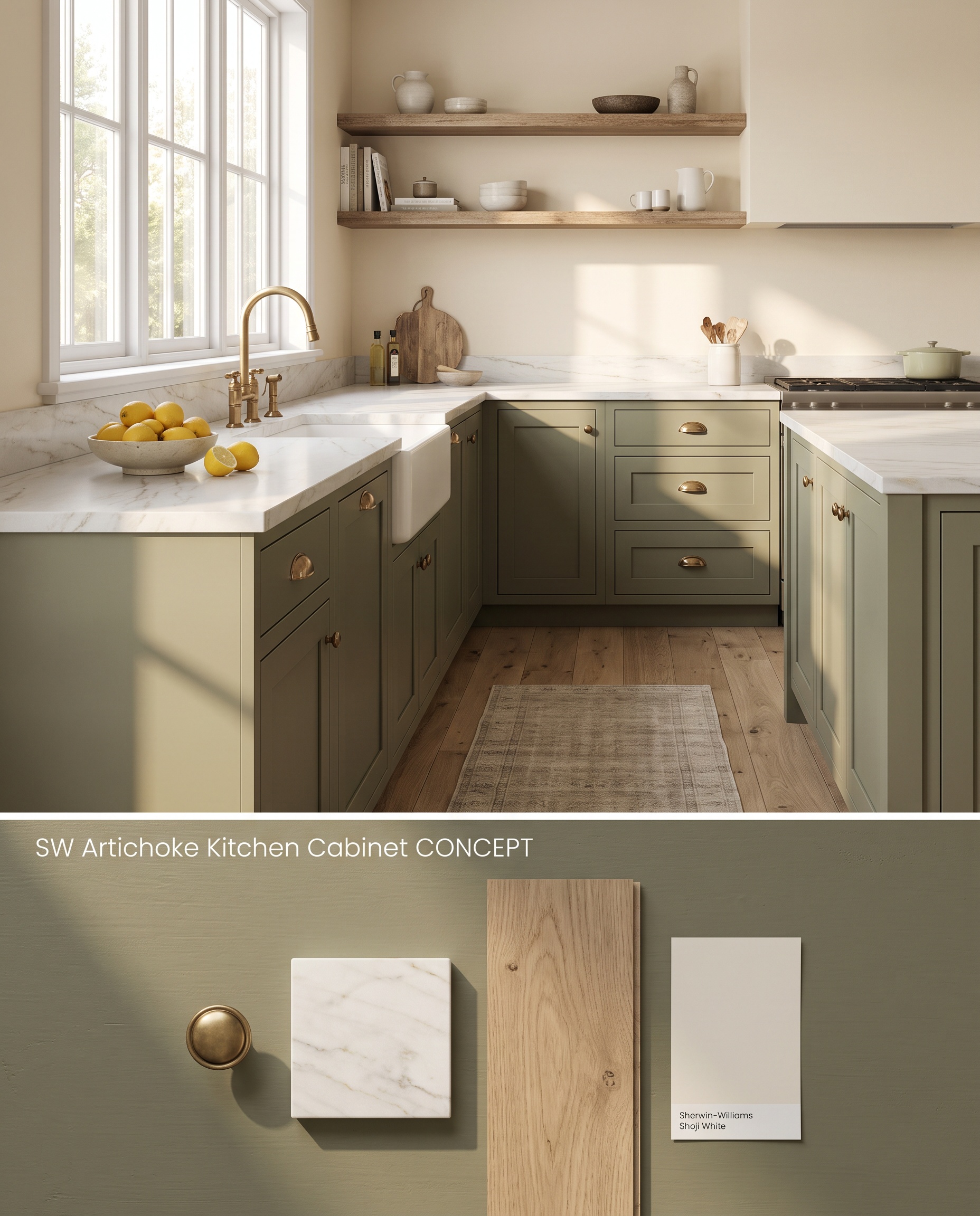 ◆タチカワ◆ウッドブラインド◆W152×H190◆O-2509BL3◆ sherwin-williams-artichoke-