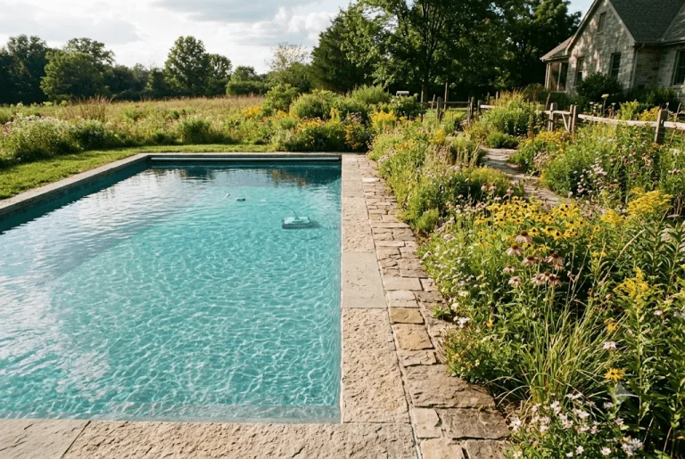 The ‘Rewilded’ Backyard: How to Keep Pool Water Pristine Next to Chaos Gardens and Native Meadows